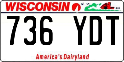 WI license plate 736YDT