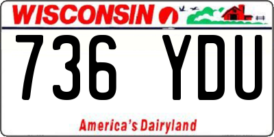 WI license plate 736YDU