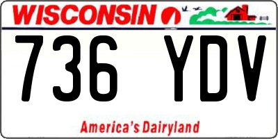 WI license plate 736YDV