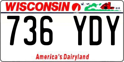 WI license plate 736YDY