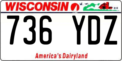 WI license plate 736YDZ