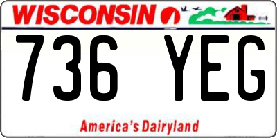 WI license plate 736YEG