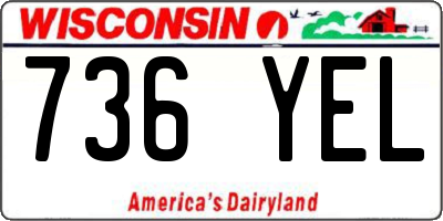 WI license plate 736YEL