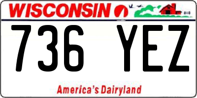 WI license plate 736YEZ