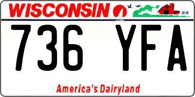 WI license plate 736YFA