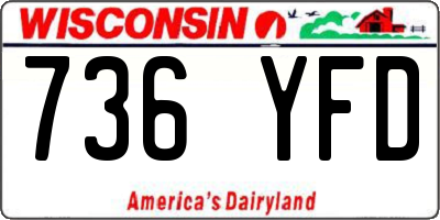 WI license plate 736YFD