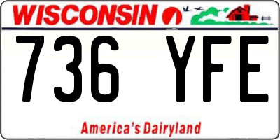 WI license plate 736YFE