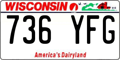 WI license plate 736YFG