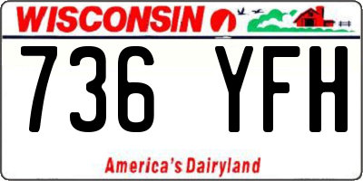 WI license plate 736YFH