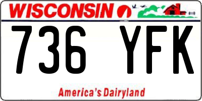 WI license plate 736YFK