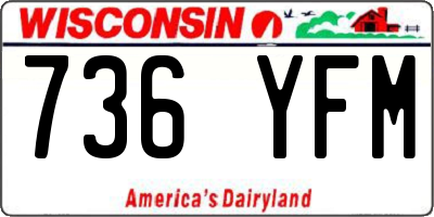 WI license plate 736YFM