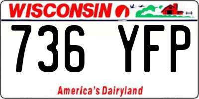 WI license plate 736YFP