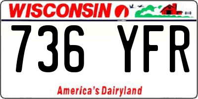 WI license plate 736YFR