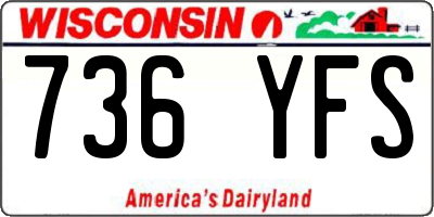 WI license plate 736YFS