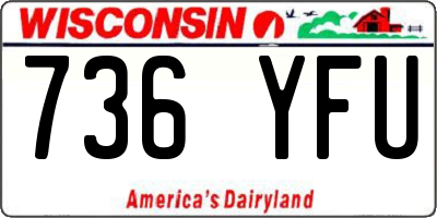 WI license plate 736YFU