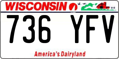 WI license plate 736YFV