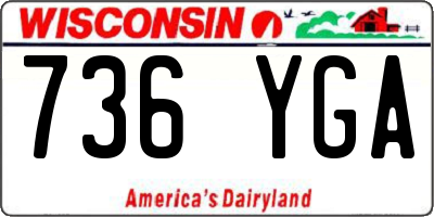 WI license plate 736YGA