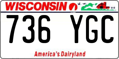 WI license plate 736YGC
