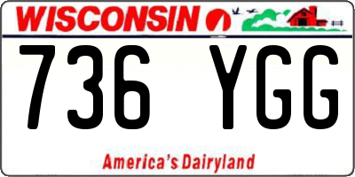 WI license plate 736YGG