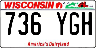 WI license plate 736YGH