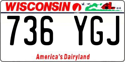 WI license plate 736YGJ