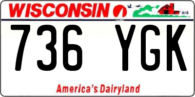 WI license plate 736YGK