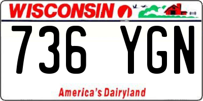 WI license plate 736YGN