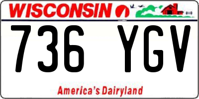 WI license plate 736YGV