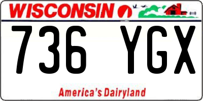 WI license plate 736YGX