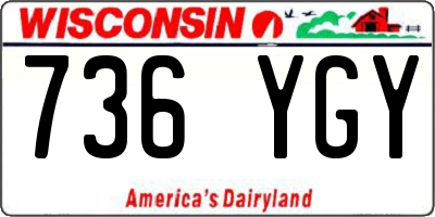 WI license plate 736YGY
