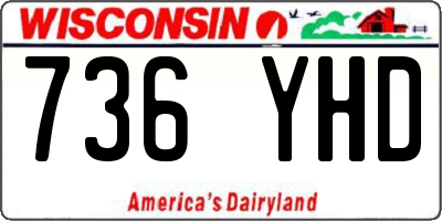 WI license plate 736YHD