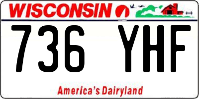 WI license plate 736YHF