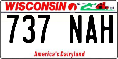 WI license plate 737NAH