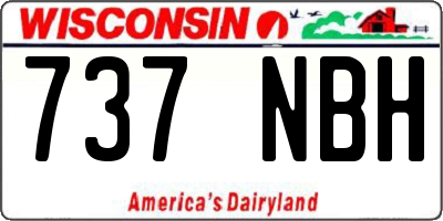WI license plate 737NBH