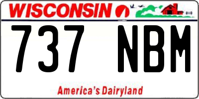 WI license plate 737NBM