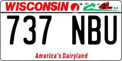WI license plate 737NBU