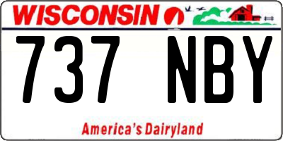 WI license plate 737NBY