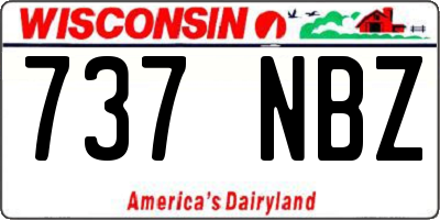 WI license plate 737NBZ