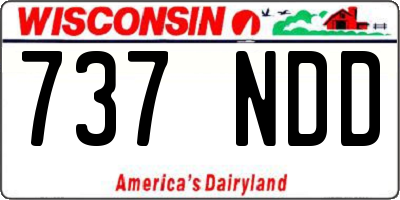 WI license plate 737NDD