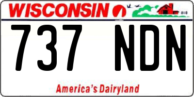 WI license plate 737NDN