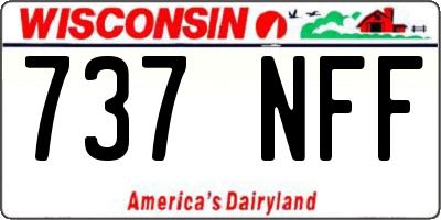 WI license plate 737NFF
