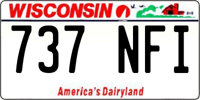 WI license plate 737NFI