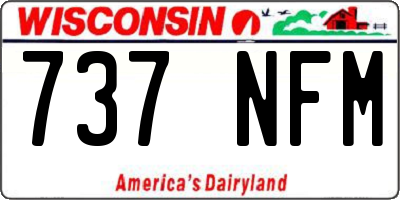 WI license plate 737NFM