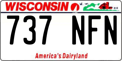 WI license plate 737NFN