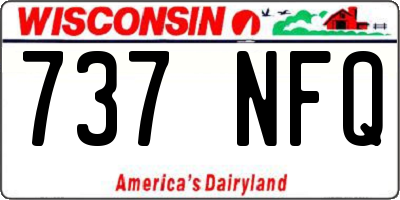 WI license plate 737NFQ