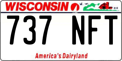WI license plate 737NFT