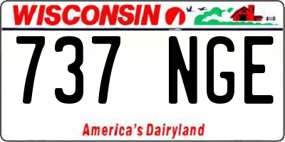 WI license plate 737NGE