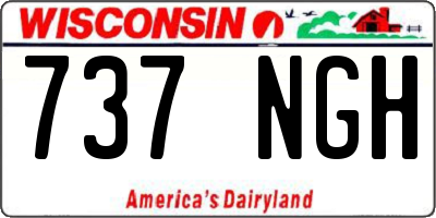 WI license plate 737NGH