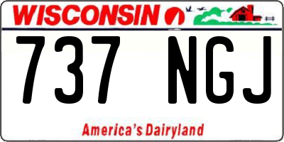 WI license plate 737NGJ
