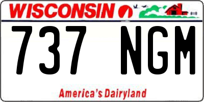 WI license plate 737NGM